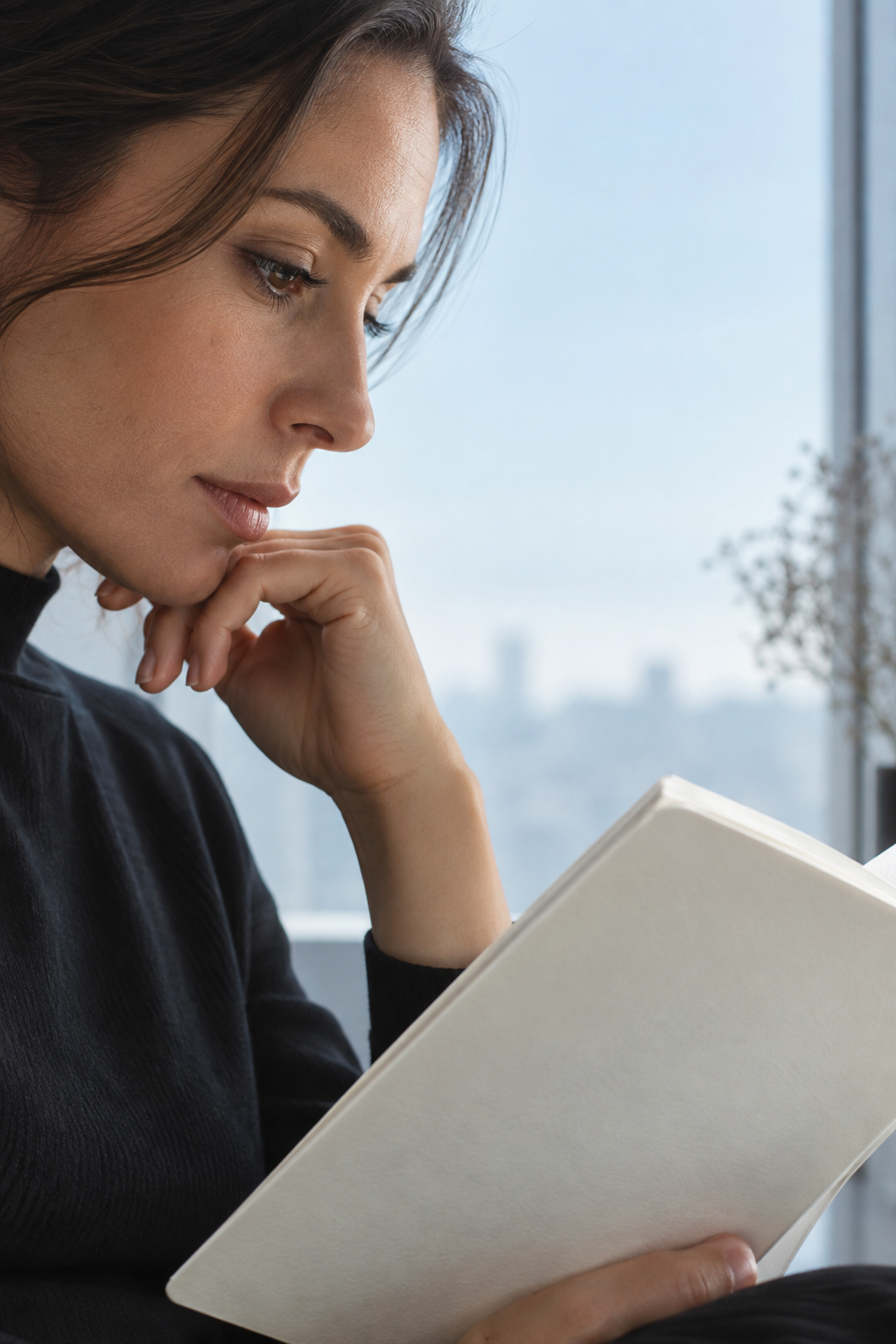 Professional reviewing educational material